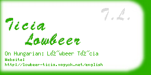 ticia lowbeer business card